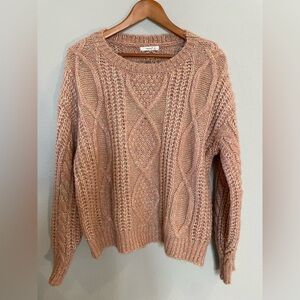 Timing Pink and Gold Wool Sweater